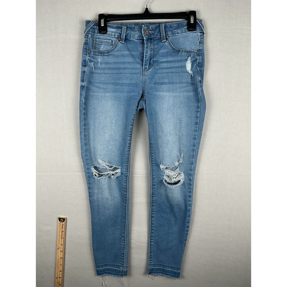SoundStyle  Skinny Jeans Women's Size 4 Stretch Raw Hem